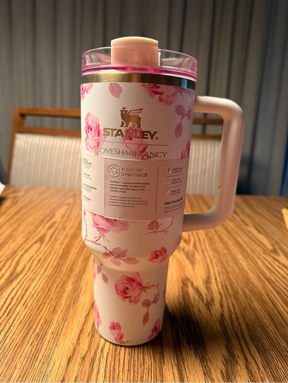 Loveshackfancy x Stanley Pink Rose-Print Insulated Travel Mug with Handle